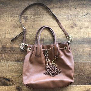 Michael Kors Camden Leather Drawstring Satchel